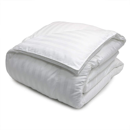 Plumon Edredon Microfibra Blanco Lineas