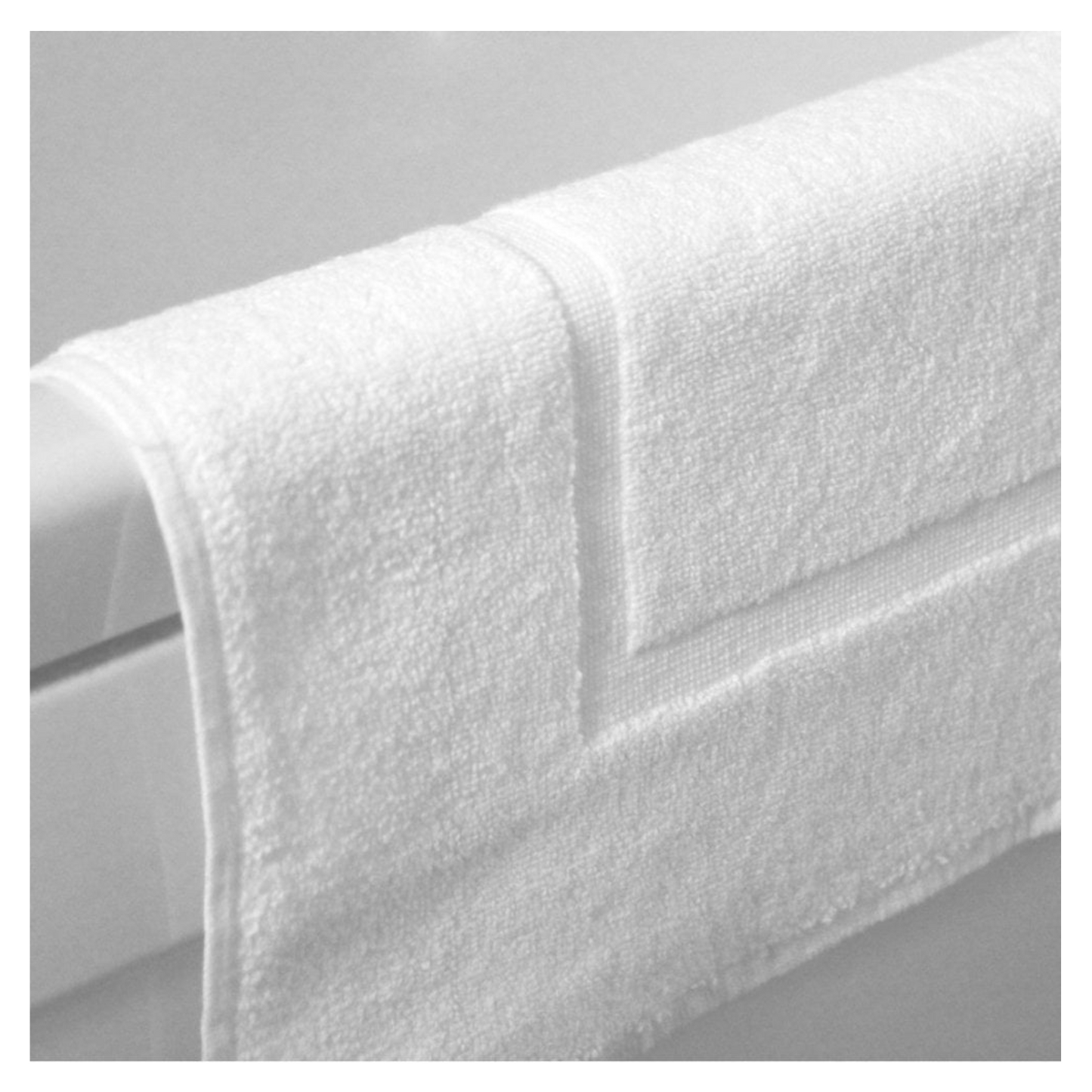Toalla Tapete Para Baño Blanco Antideslizante Algodón