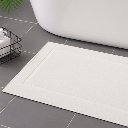 Toalla Tapete Para Baño Blanco Antideslizante Algodón